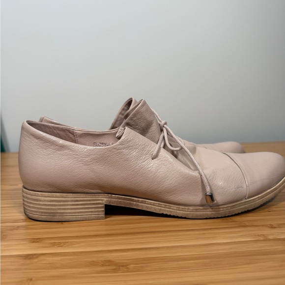 🩰 Django & Juliette Kotty Leather Shoes Women's Size 40 Blush Pink Lace Up - Picture 3 of 8